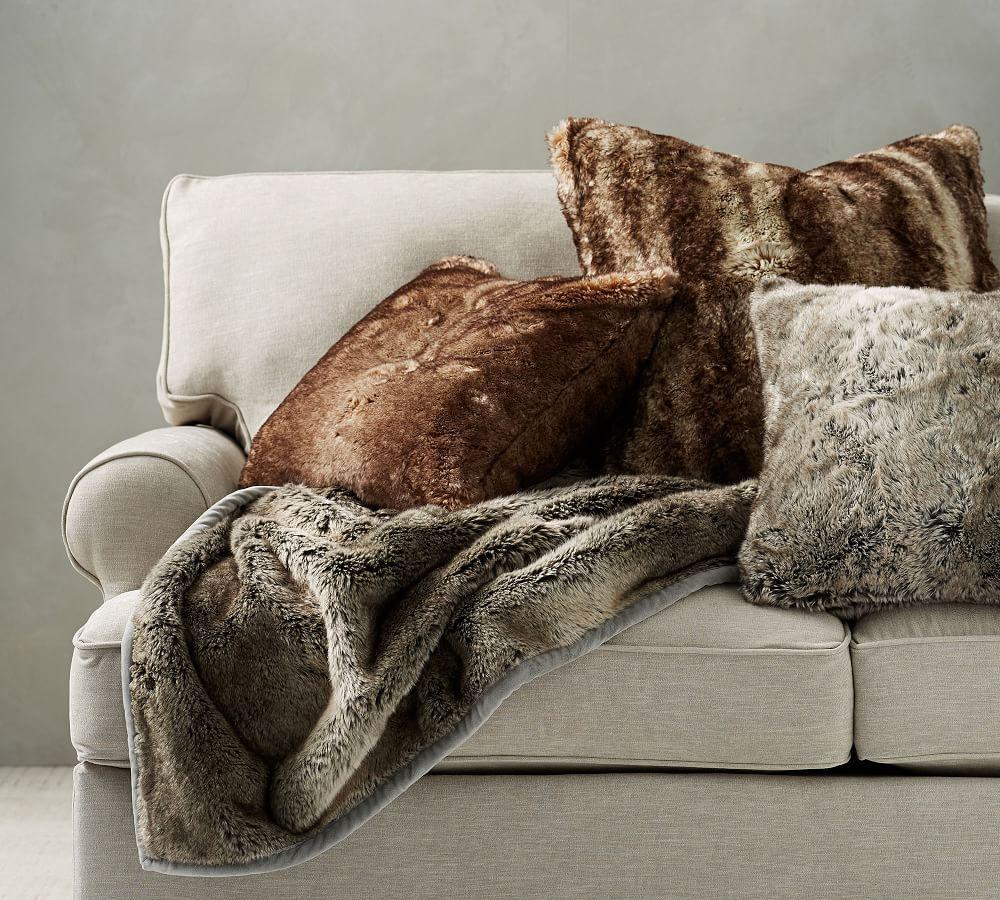 Restoration hardware hot sale fur pillows